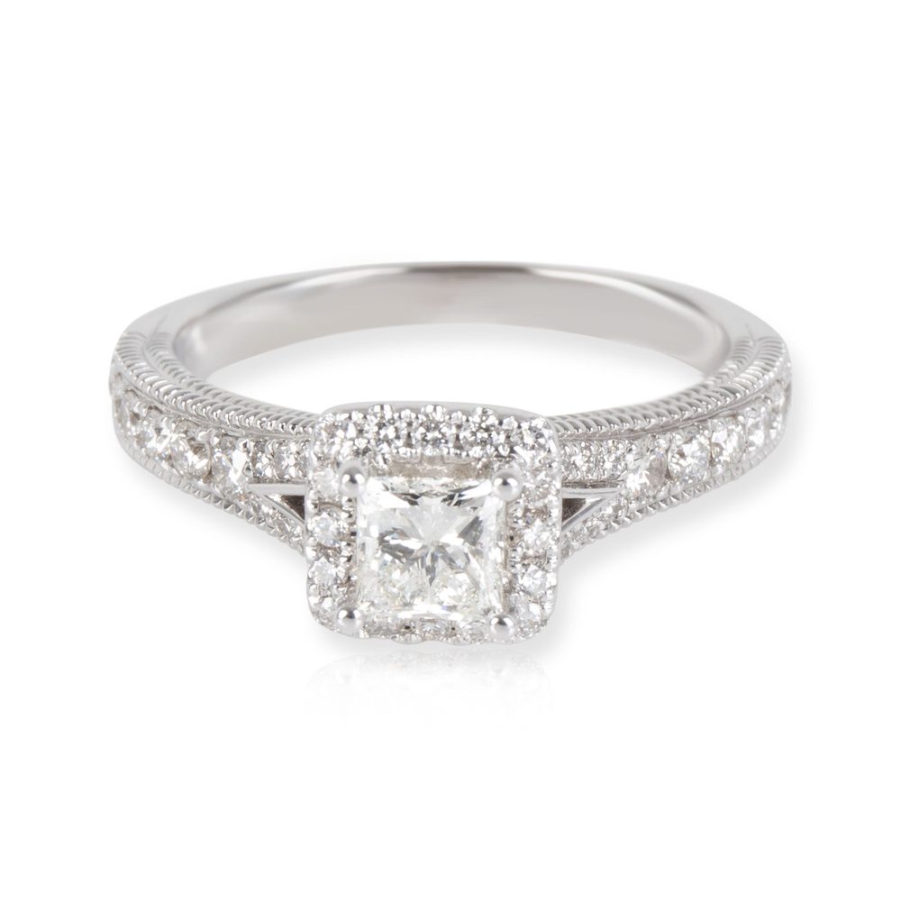 Vera Wang Love Collection Diamond Engagement Ring in 14K White Gold 0.85 CTW